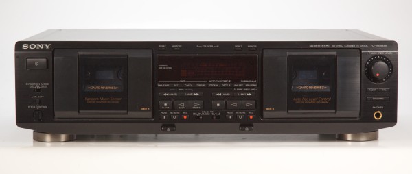 Sony TC-WE835S Stereo Doppel-Kassettendeck in schwarz